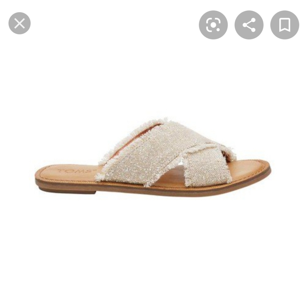 Toms metallic slide sandals